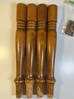 Vintage Mcm Tapered Wood Wooden Furniture Legs Set 4 Angled Mount 14 75    Table