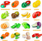 42 Items 87 Pcs Cutting Play Food Toy Gift   Pretend Cooking For Kids Kitchen