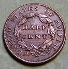 1835 Classic Head United States Half Cent - Us 1 2c Copper Penny Coin Lot 1436