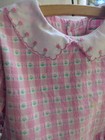 Vintage Oshkosh B   gosh Tulip Flower Pink white Gingham Size 6 Dress Made In Usa