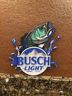 Busch Light Fish Beer Sign Mancave Wall Decor Rare Coor Beer Sign 8 5 X 9in