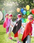 Reversible Superhero Capes With Masks And Dress Up Skirts For Kid Birthday Party