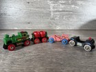 Brio Wooden Train Battery Green Engine Richard Scarry Cement Hauler  read 