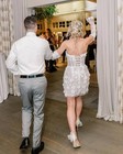 Bridal Reception Dress 2026 Lace Applique Strapless Bridal Shower Gown Size 10