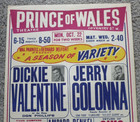 Dickie Valentine Jerry Colonna Hughie Green Hylda Baker London Poster 1956