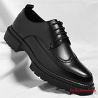 Wing Tip Men s Faux Leather Dress Shoes Round Toe Brogue Lace Up Formal Fashion