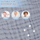 Baby Hooded Bath Towel 2 Pack  100  Muslin Cotton  32x32 Inch - Matching Trim  