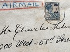 Curacao 1930s Cover To Us  solo Frank  c2  surcharge 1g 20c  rare Usage