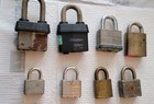 Vintage Padlock Lot 5 Have Keys Total Of 19 Locks   Including Master Lock diff 