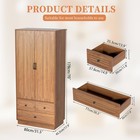 Armoire Wardrobe Closet With Doors  Wardrobe Cabinet With 3 Drawers