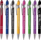 Personalize Design Custom Laser Engraved Pens With Stylus   12 Pcs Set
