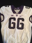 Game Worn Used Nike Tcu Horned Frogs Football Jersey  66 Size 48  