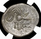 Celtic  Gaul  Coriosolites  100-50 B c  Billon Stater  Ngc Xf