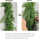 9ft Christmas Garlands Norfolk Pine Garland Real Touch Artificial Faux Greenery