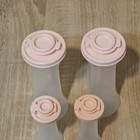 New Tupperware 4-piece Salt   Pepper Hourglass Shaker Set - Pink Medium   Large
