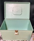 Vintage Wilson Mfg Co Wil-hold Sewing Box Storage W 3 Trays Light Green Usable
