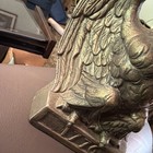 Vntg 1965 American Bald Eagle Bookend Colonial Virginia 1776 Bronze brass Crack