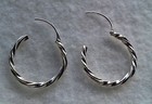  29 Sterling Silver 925 Pierced Small 1  Hoop Earrings Made In Czech