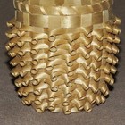 Beautiful Native Iroquois Handmade Curl Detail Basket With Lid 4  Tall