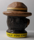 New Smokey Bear  the Bear Styrofoam Smokey Head Antenna Ball Topper 2  X 2 1 4 