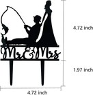 Fishing Wedding Cake Topper  Funny Bride And Groom Cake Decoration  Fishing Them