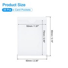 35 Pcs Self Adhesive Index Card Pockets With Top Open  2 4  X 3 1  Label Holder