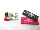 Pair Of Sky High Car Audio 4ga Spade Amp Inputs W  Heat Shrink