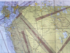 South Florida Miami Sectional Aeronautical Chart 1952 Very Large Sea Chart