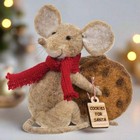 Cookies For Santa Christmas Mouse Felted Ornament