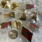 12 Vintage Assorted Enamel Pins Lot Tac Hat Lapel 