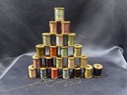 Lot 23 Vintage Thread Wood Spools Sewing Silk Twist Corticelli Belding