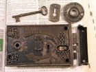 Lg Eastlake Branford Fancy Door Rim Box Lock Set W Skeleton Key Blw Hardware