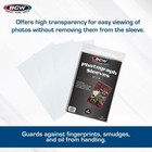  100  Bcw 6x9 Poly Soft Photo Sleeves Crystal Clear Oversize Post Card Archival