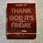 Vtg Osko   s Disco Matchbook 333 S  La Cienega Discotheque Thank God It   s Friday