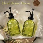 11 8oz Vintage Glass Bathroom Soap Dispensers With Black Pump  Refillable Kit   