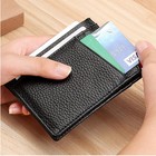 Real Leather Slim Wallets For Men Bifold Mens Wallet W  Id Window Rfid Blocking