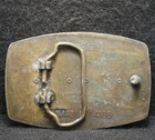 Wg13104 Very Cool Vintage 1970s   bald Eagle   Leather Bird Artwork Belt Buckle