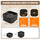 8 Pack Adjustable Furniture Bed Risers Heavy Duty Lifts Height 1 Or 2 Inch-black