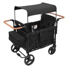Adjustable 4-seats Stroller Wagon Push Pull Quad Collapsible Stroller With Wheel