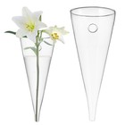 Circular Glass Wall Hanging Vase Bottle For Plant Flower Decor Clear