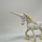 Unicorn Fantasy Collectible Figurine White W  Yellow Mane   Tail Made In China
