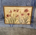 Vintage Red Amaryllis Floral Print Wood Framed Wall Art By Cheri Blum 38   x26   
