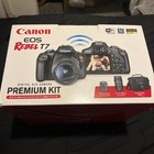New  Canon Eos Rebel T7 Dslr Camera Premium Kit Ef-s 18-55mm And Ef 75-300mm