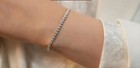 Christmas Sale Solid 14k White Gold 2 50 Ct Round Cut Moissanite Tennis Bracelet