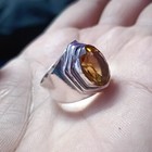 Citrine Topaz Gemstone 925 Sterling Silver Handmade Women s Promise Ring p-129