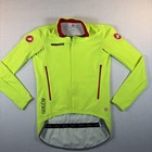 Castelli Gabba Rosso Corsa Cycling Jacket Mens Medium Yellow Gore Windstopper