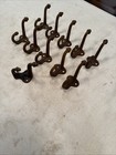 11 Antique Vintage Cast Iron Metal Hooks Rustic Crafters Hangers Acorn Tips