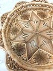  Wicker Wall Basket Natural Woven Straw Star Scalloped Boho Rustic Decor 10  