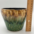 Vtg Robinson Ransbottom Pottery Sun   Moon Jardiniere Pot Planter 4  Drip As Is