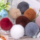 26 Pcs Faux Fur Pom Pom Balls With Elastic Loop For Hats Beanie Shoes Scarves